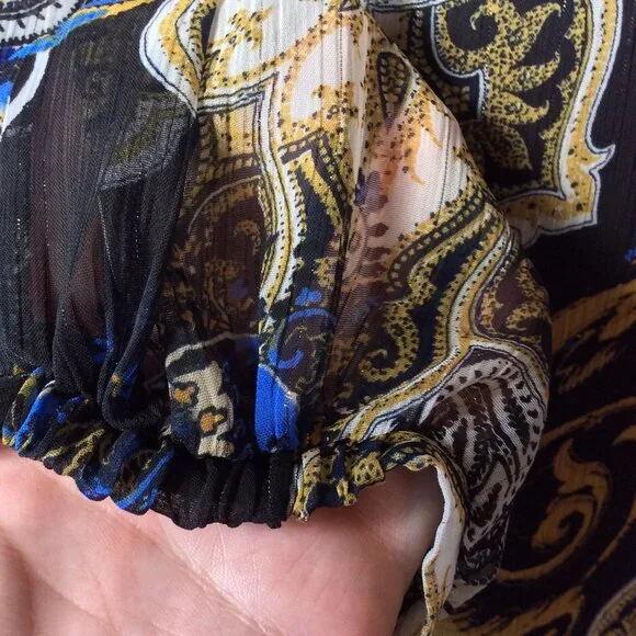 Avenue Blouse Blue Paisley Blouse Size 18/20 - Picture 6 of 8